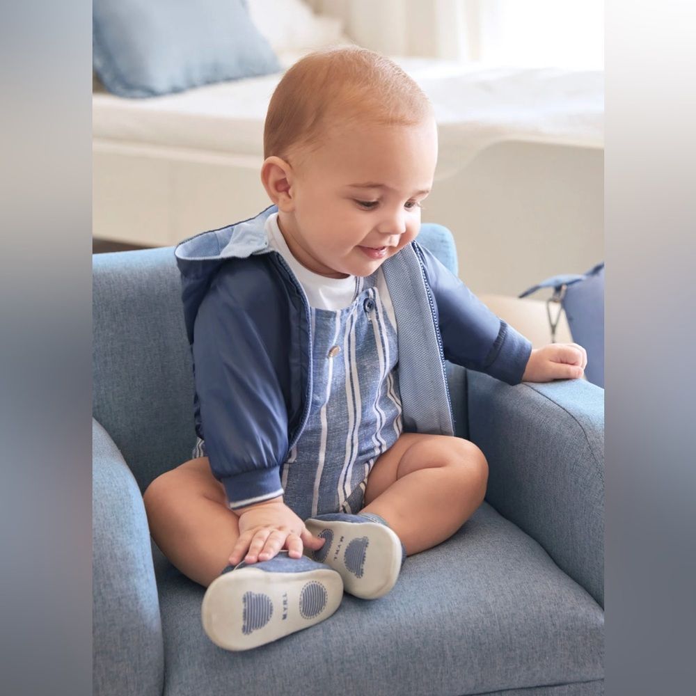 MAYORAL NEW WITH TAGS Reversible Hooded Windbreaker Imperial Size: 6-9 Months